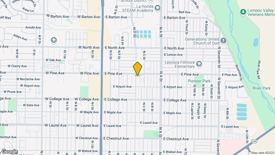 728 N D St-Unit -1 Map and Location Details
