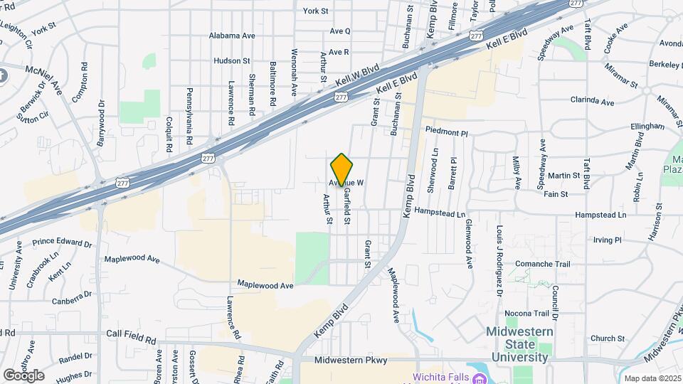 3304 Garfield St Map and Location Details