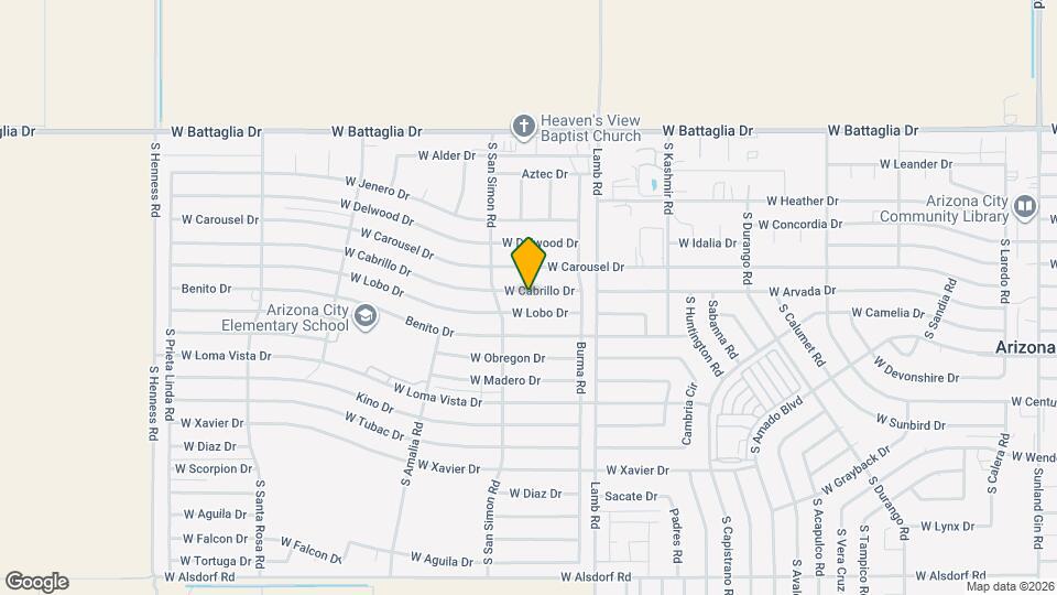 11479 W Cabrillo Dr Map and Location Details