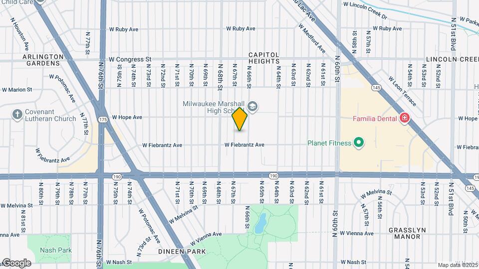 4128 N 67th St Map and Location Details