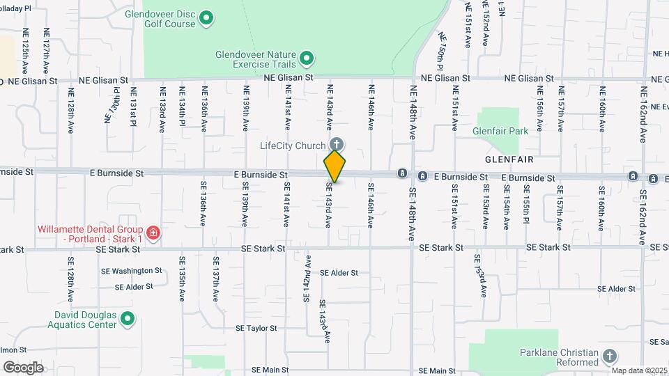 14304 E Burnside St Map and Location Details