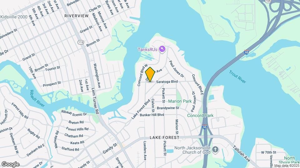 1130 Saratoga Blvd Map and Location Details