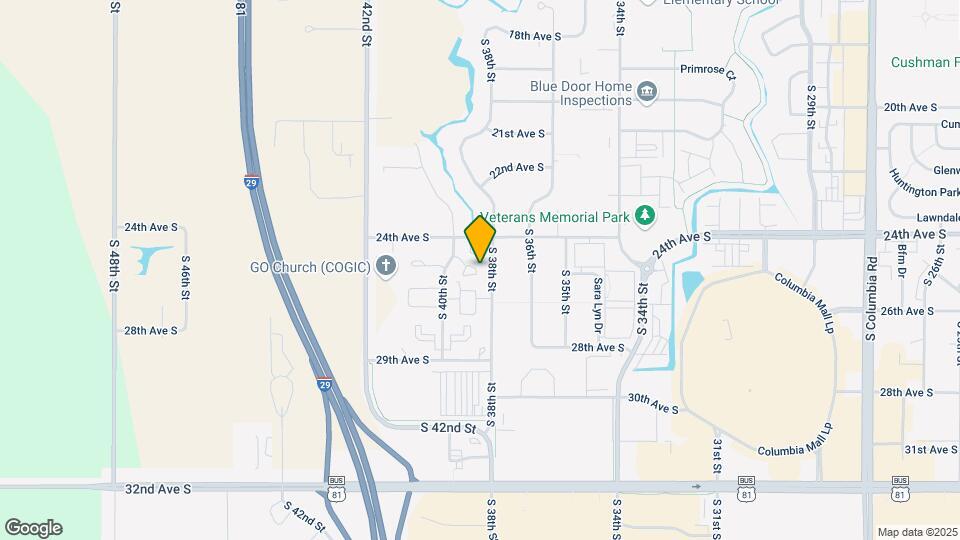 2525 S 40th St Map and Location Details
