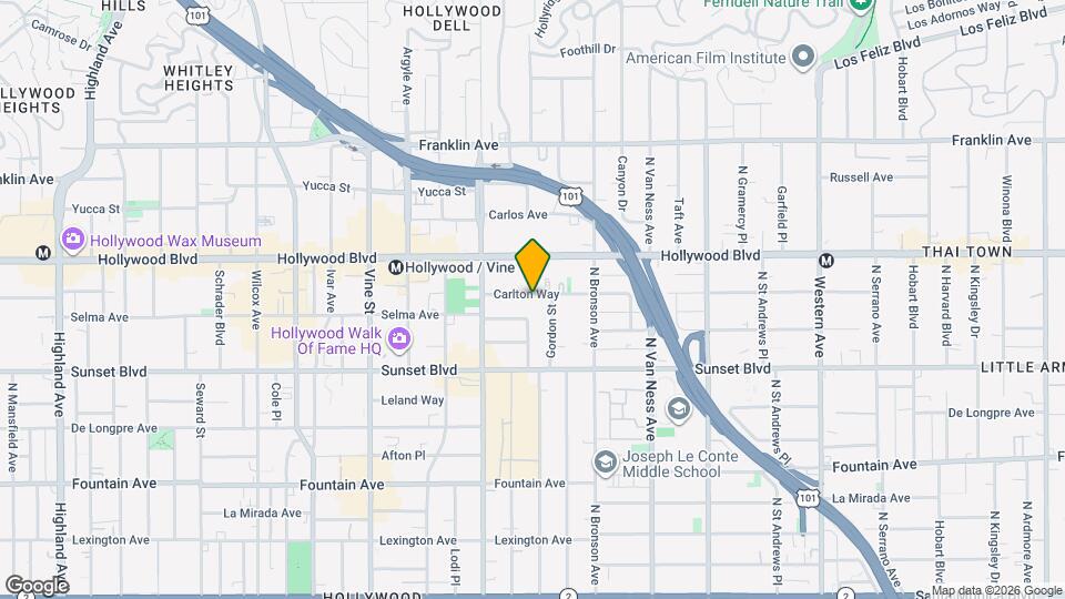 6008 Carlton Way Mapa y Detalles de la Ubicación