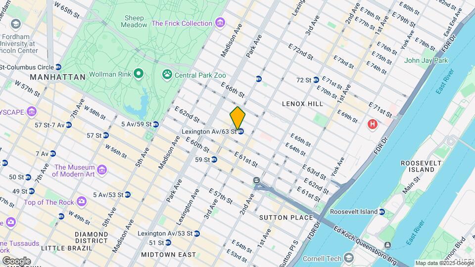 150 E 63rd St, Unit 1 Map and Location Details