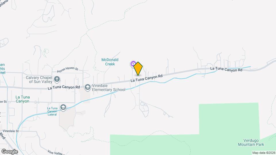 9805 La Tuna Canyon Rd Mapa y Detalles de la Ubicación