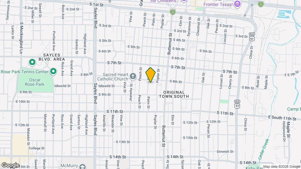 825 Palm St Map and Location Details