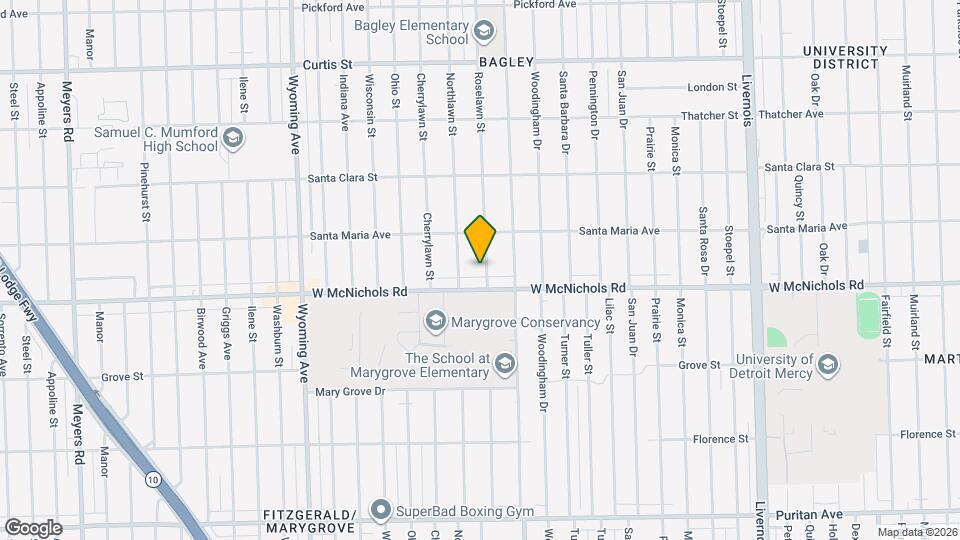 17139 Roselawn St Map and Location Details