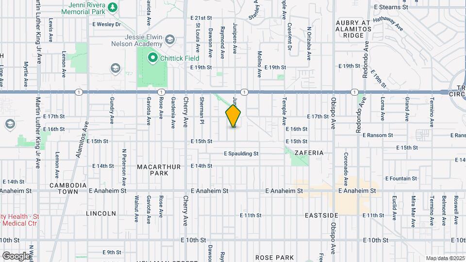 1527 Junipero Ave Mapa y Detalles de la Ubicación