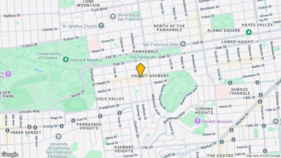 600-614 Ashbury St Mapa y Detalles de la Ubicación