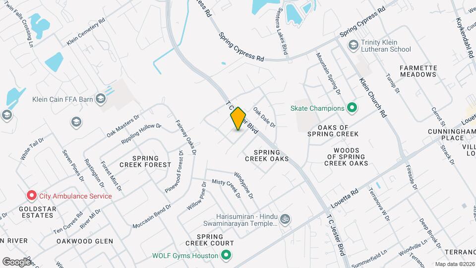 6035 Spring Creek Grove Ln Mapa y Detalles de la Ubicación