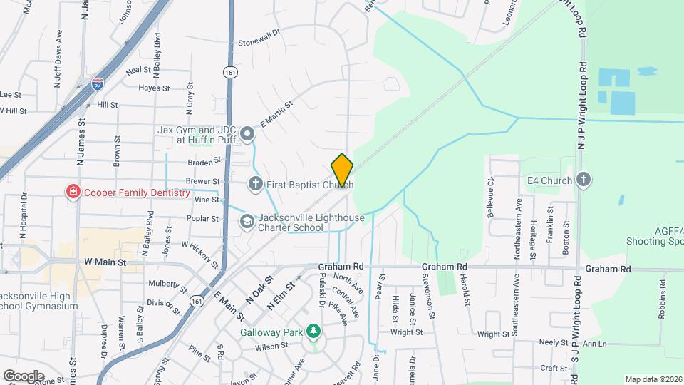 428 N Oak St Map and Location Details