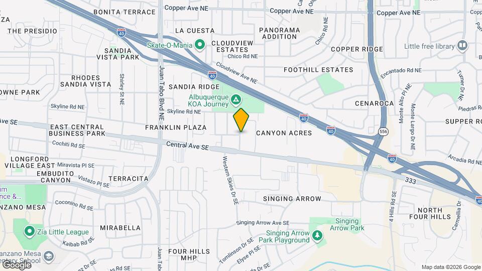 Canyon Ridge Apartments Map and Location Details