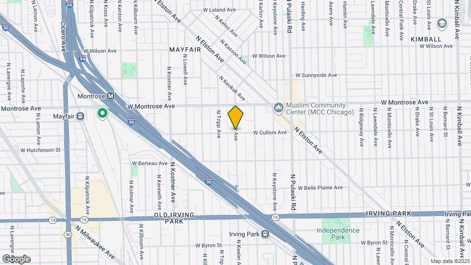 3438 N Keeler Ave Map and Location Details