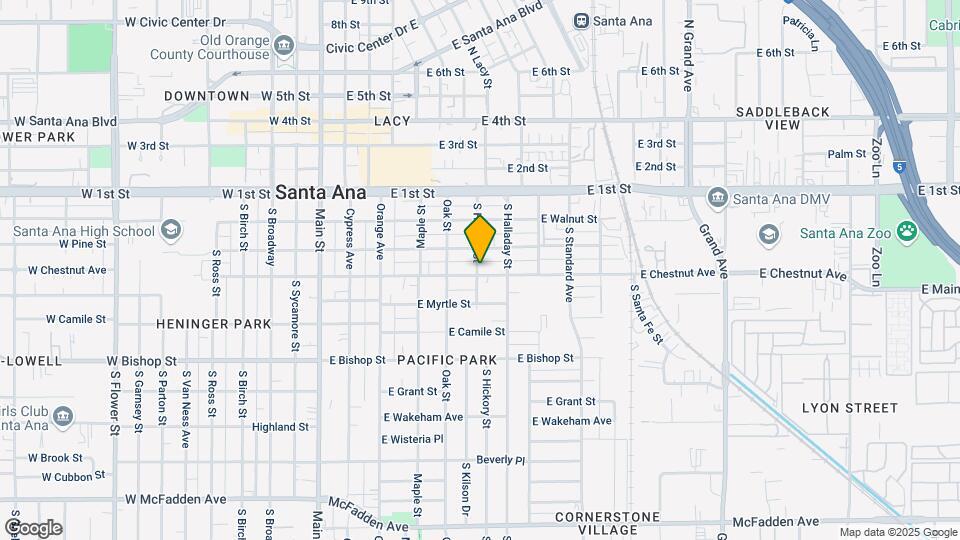605 E Chestnut Ave Map and Location Details