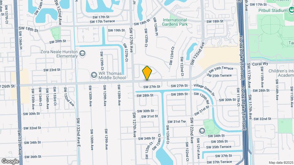 12512 SW 26th St Map and Location Details