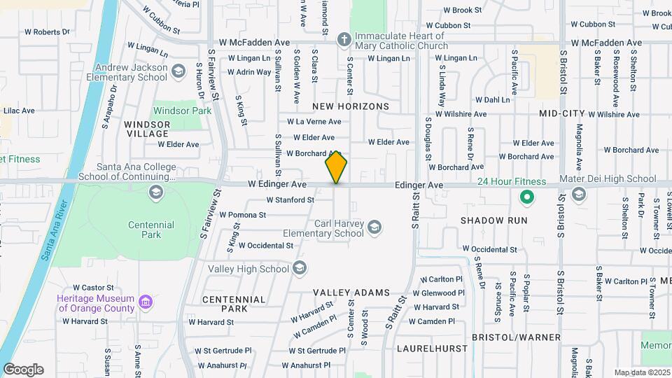 2222 W Edinger Ave Map and Location Details