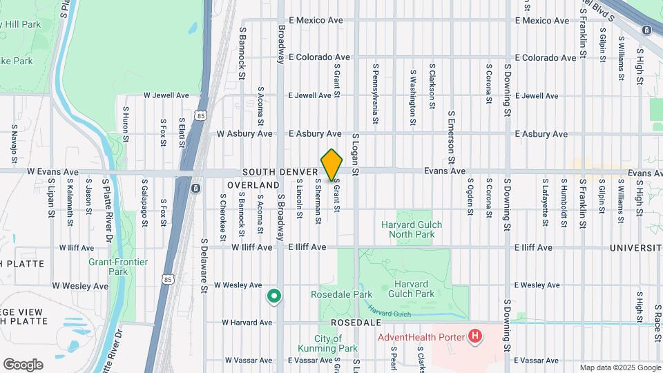 2133 S Grant St Map and Location Details