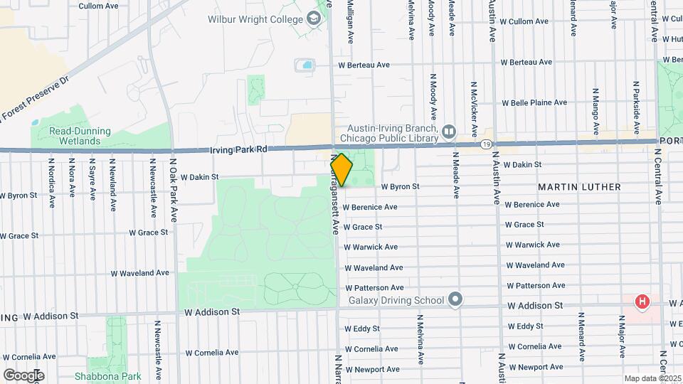 3857 N Narragansett Ave Map and Location Details