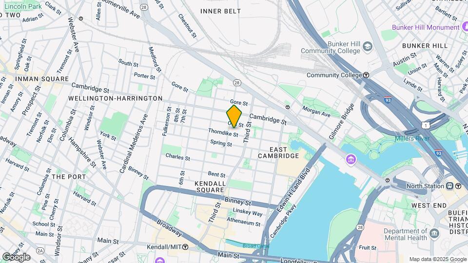 75 Thorndike St, Unit 2 Map and Location Details