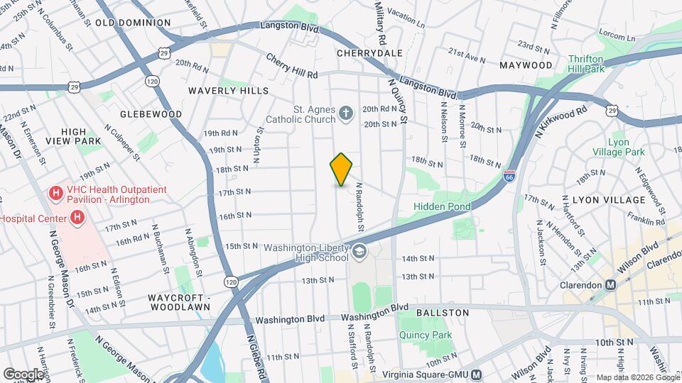 1625 N Stafford St Map and Location Details