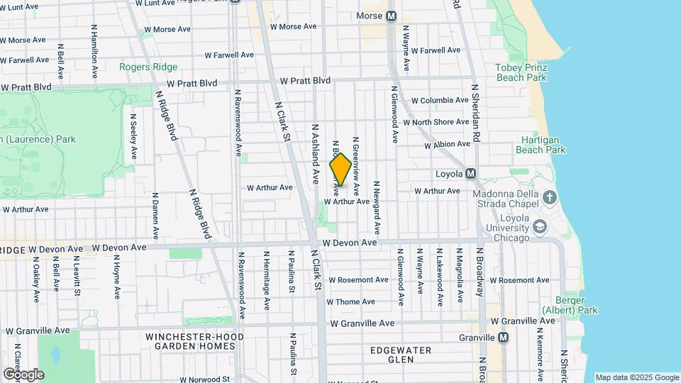 6513 N Bosworth Ave Map and Location Details