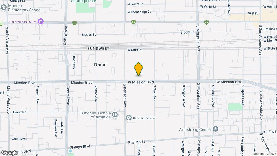 1500-1508 W Mission Blvd Mapa y Detalles de la Ubicación
