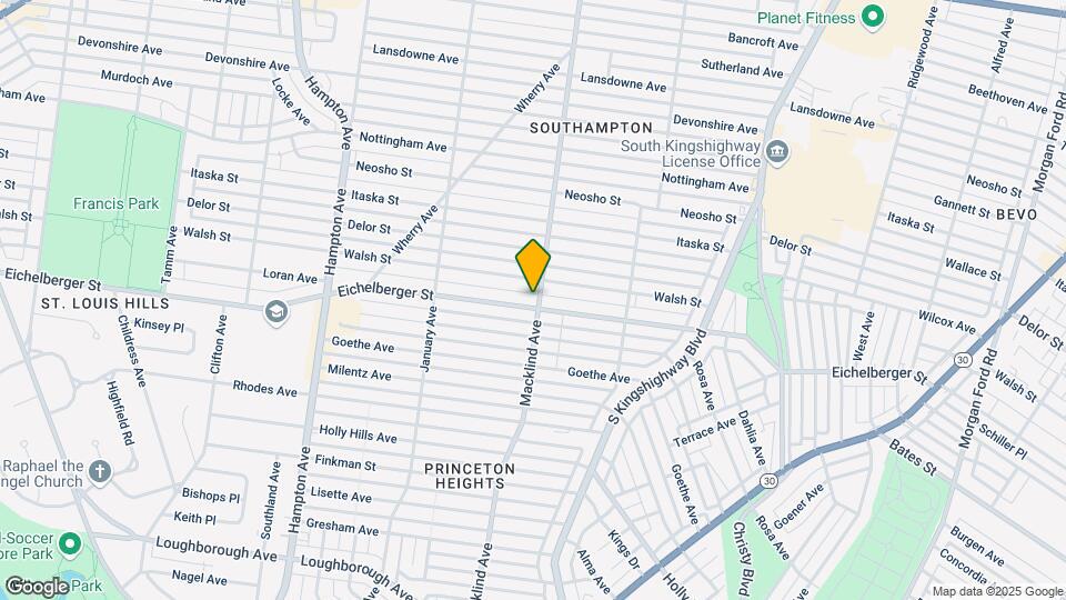5401 Eichelberger St Mapa y Detalles de la Ubicación