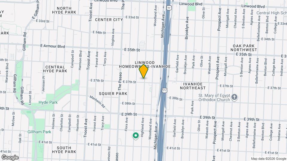 1620 E 37th St Map and Location Details
