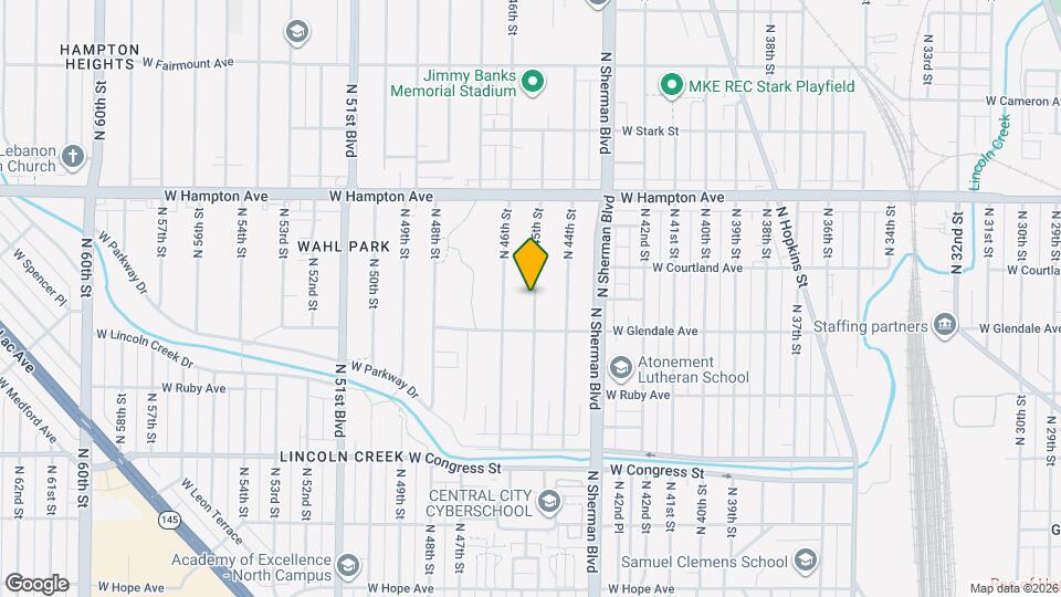 4637 N 45th St Map and Location Details