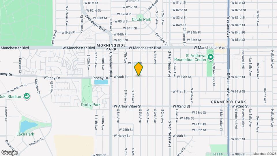 9001 S 5th Ave Map and Location Details