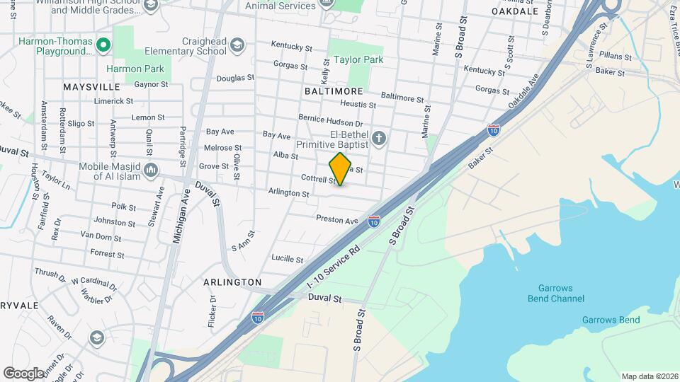 1070 Arlington St Map and Location Details