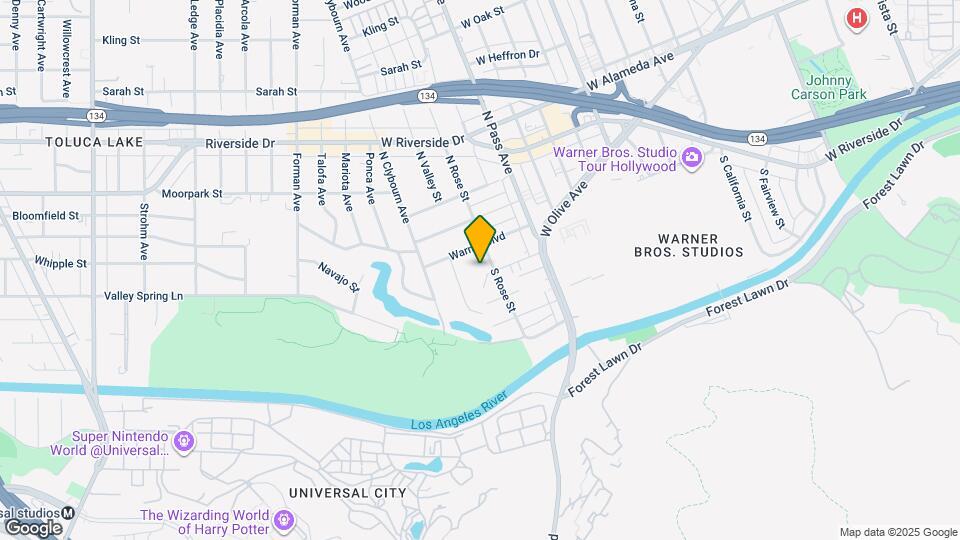 4128 W Toluca Lake Ave Map and Location Details