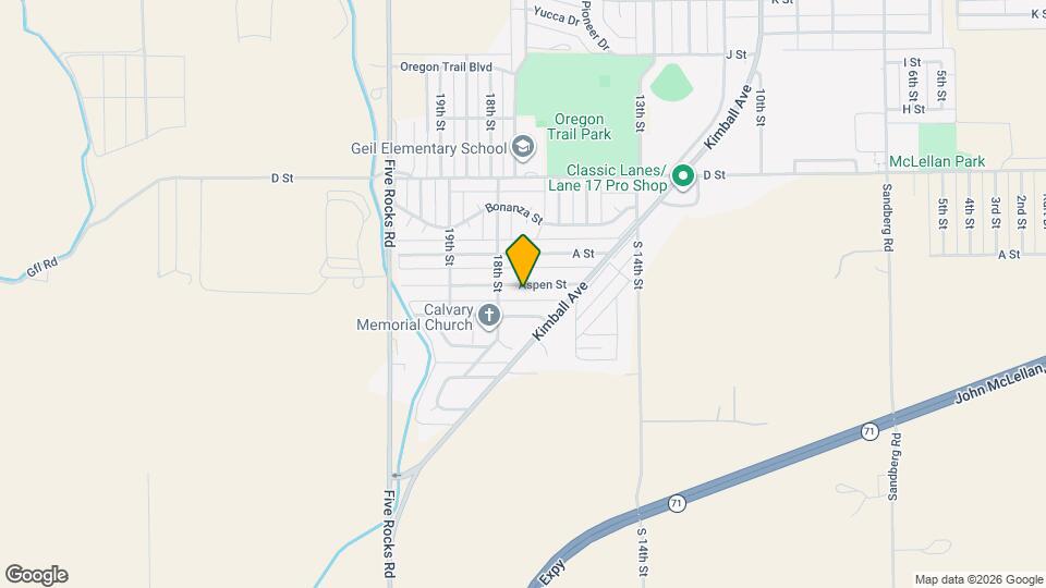 1705 Aspen St Map and Location Details