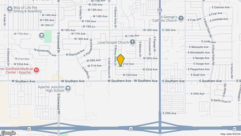 650 W 22nd Ave Map and Location Details