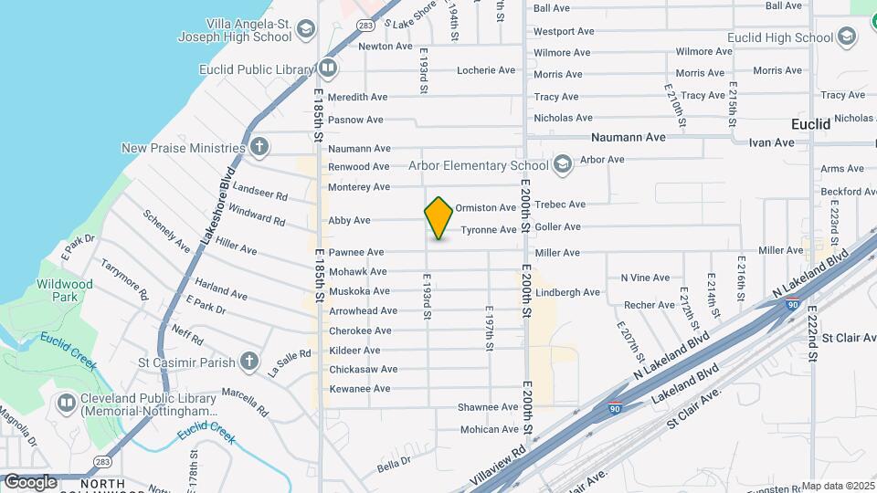 19311 Pawnee Ave Map and Location Details