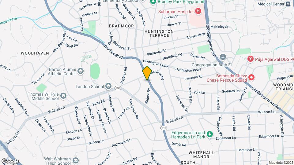 5822 Bradley Blvd Map and Location Details