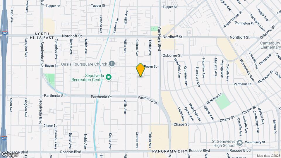 8808 Cedros Ave Mapa y Detalles de la Ubicación