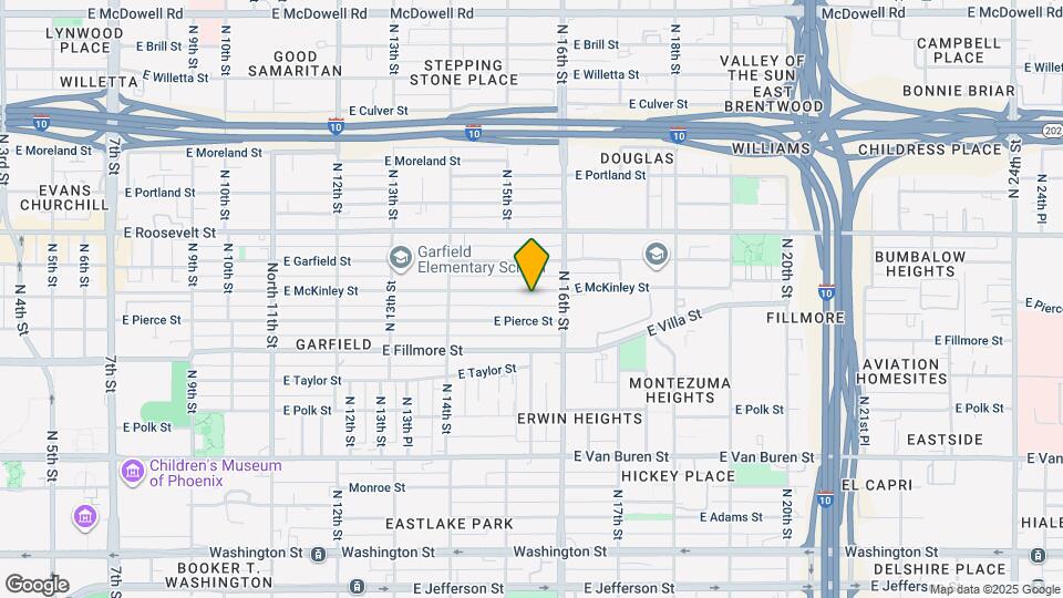 1521 E McKinley St Map and Location Details