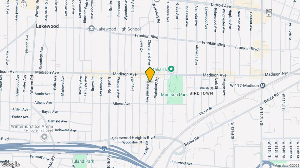 2035 Chesterland Ave Map and Location Details