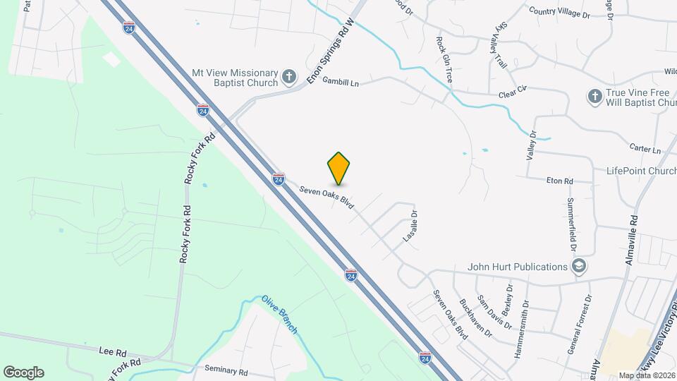 1140 Seven Oaks Blvd Map and Location Details