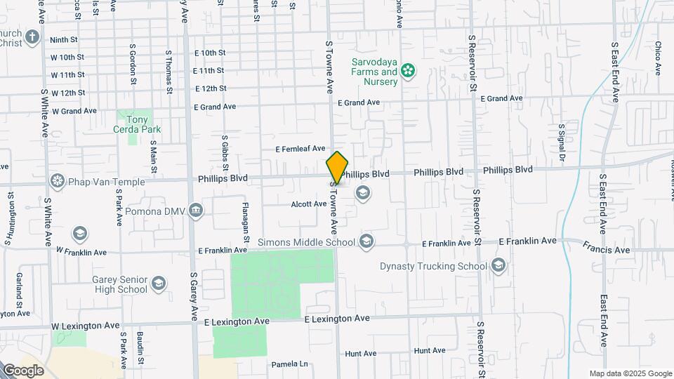 1538 S Towne Ave Mapa y Detalles de la Ubicación