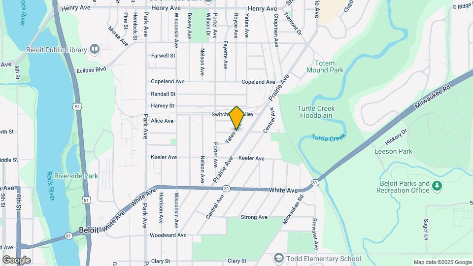 1403 Yates Ave Map and Location Details
