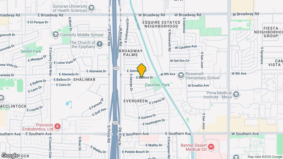 2435 E Balboa Dr Map and Location Details