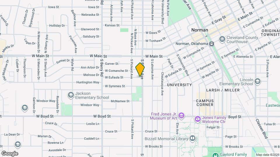 302 S Flood Ave Map and Location Details