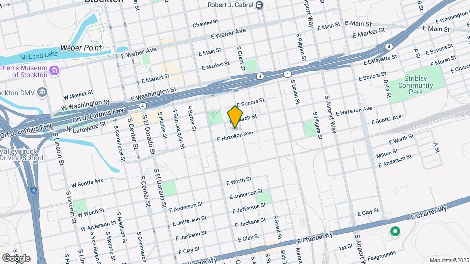 631 E Hazelton Ave Map and Location Details