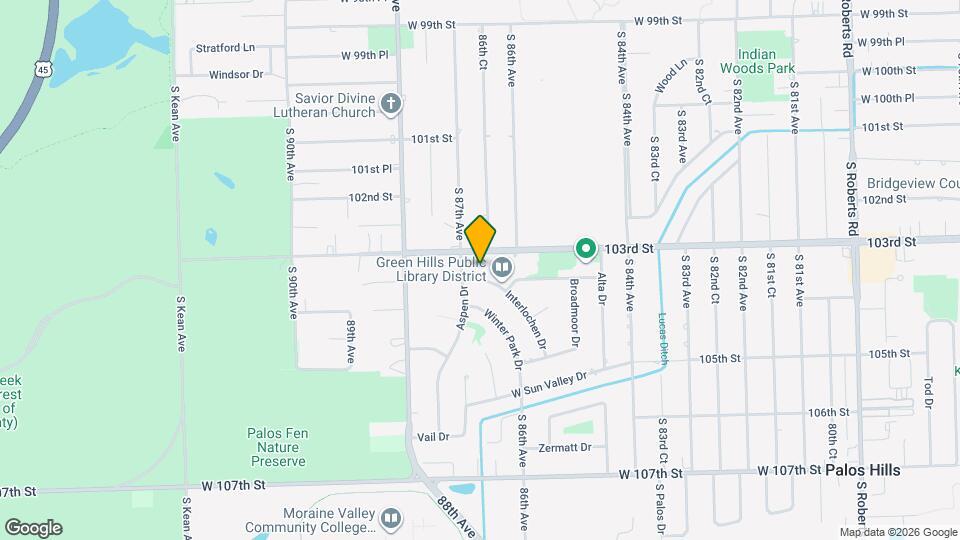 10325 S Interlochen Dr Mapa y Detalles de la Ubicación