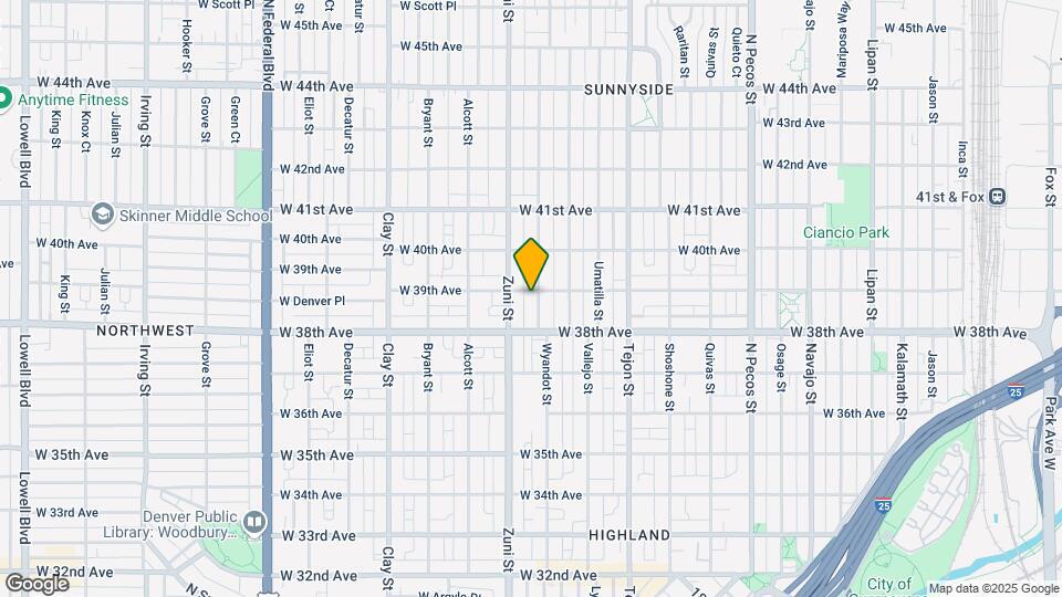 2300 W 39th Ave Map and Location Details