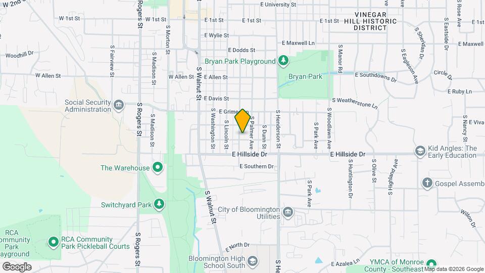 1313 S Grant St Map and Location Details