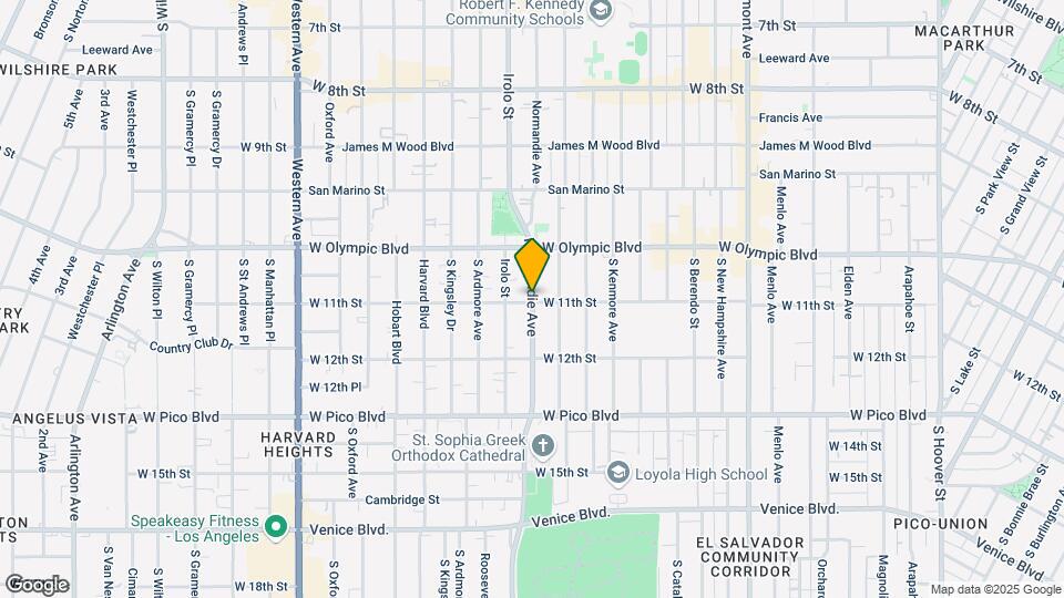 1058 Normandie Ave Map and Location Details